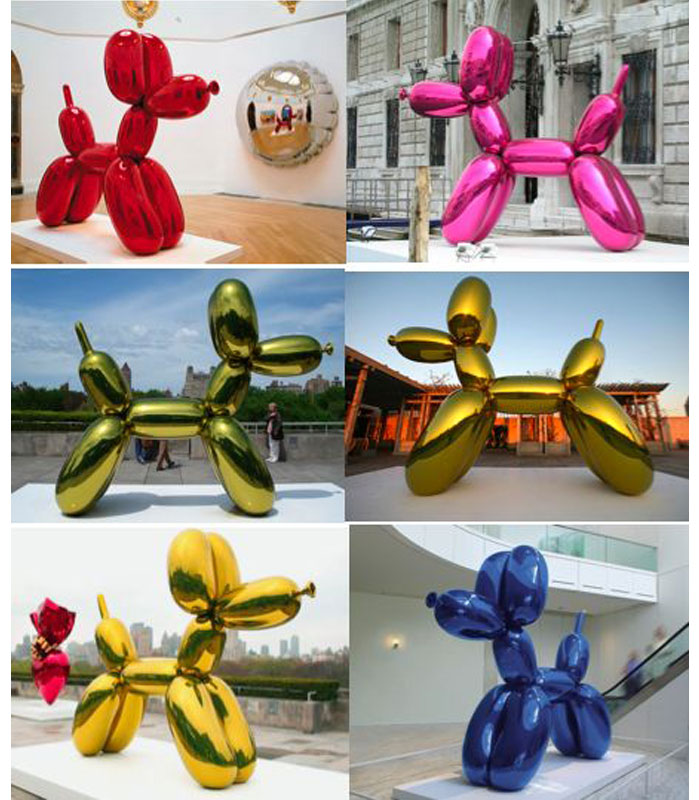 Home decor jeff koons balloon dog metal sculptures for sale