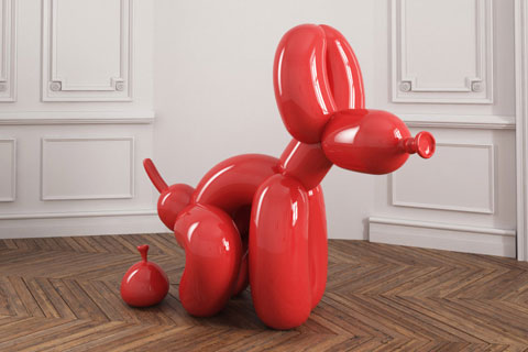 Hot selling Outdoor decor jeff koons puppy balloon animal metal sculptures location