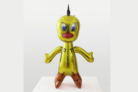 Outdoor decor lovely yellow duck metal balloon sculptures from newport street gallery jeff koons for sale