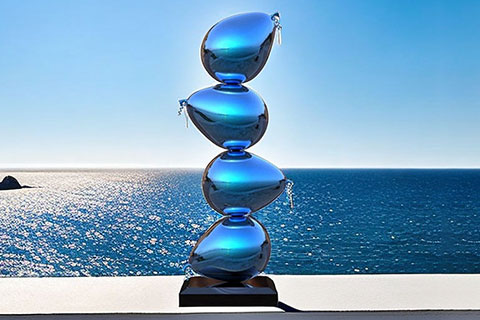 Outdoor Stainless Steel Balloon Statue Decor for Sale